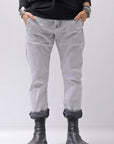 【thom/krom】 UNISEX LOW CROTCH STRETCH DENIM PANTS MT102_BLEACH GREY(LIGHT GREY)