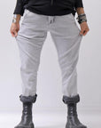 【thom/krom】 UNISEX LOW CROTCH STRETCH DENIM PANTS MT102_BLEACH GREY(LIGHT GREY)