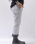 【thom/krom】 UNISEX LOW CROTCH STRETCH DENIM PANTS MT102_BLEACH GREY(LIGHT GREY)