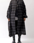 【bajra】 UNISEX BACK DRAPE SHIRT COAT 155QB01_BLACK