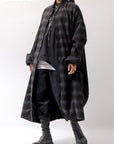 【bajra】 UNISEX BACK DRAPE SHIRT COAT 155QB01_BLACK