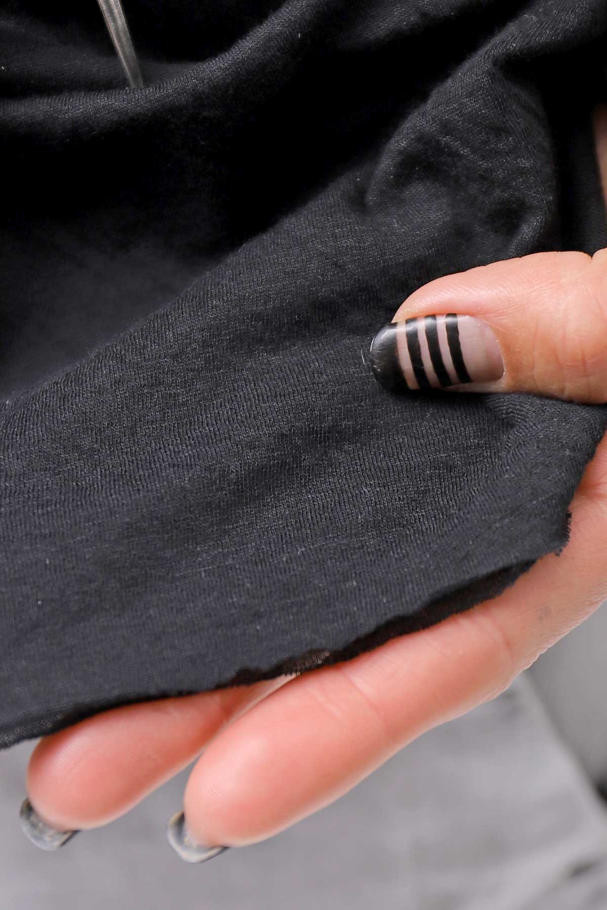 【thom/krom】 UNISEX SKIN COTTON DOUBLE LAYERED TOPS MTS922_BLACK