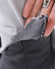 【thom/krom】 UNISEX SKINNY STRETCH DENIM PANTS WT79_BLEACH GREY(LIGHT GREY)
