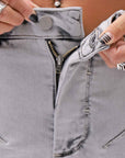 【thom/krom】 UNISEX SKINNY STRETCH DENIM PANTS WT79_BLEACH GREY(LIGHT GREY)