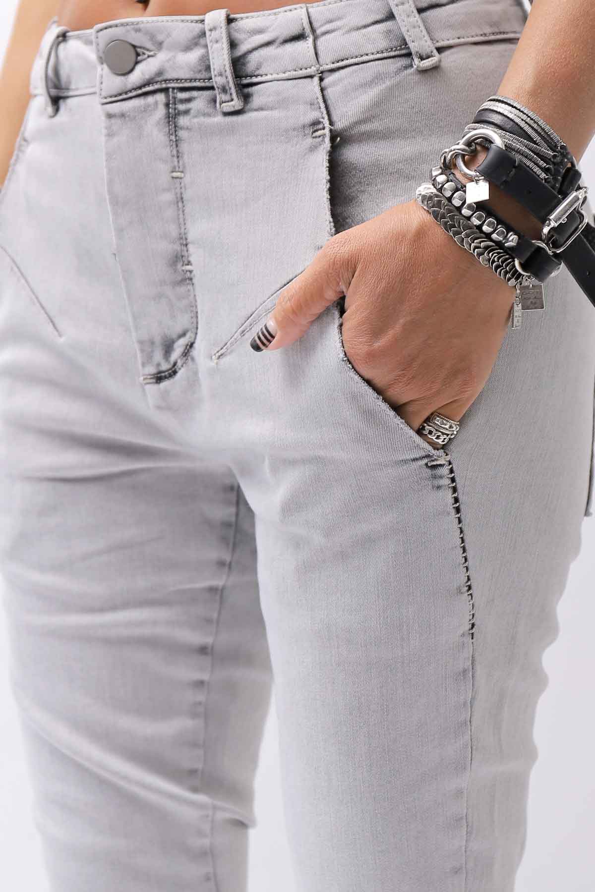 【thom/krom】 UNISEX SKINNY STRETCH DENIM PANTS WT79_BLEACH GREY(LIGHT GREY)