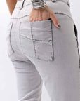 【thom/krom】 UNISEX SKINNY STRETCH DENIM PANTS WT79_BLEACH GREY(LIGHT GREY)