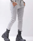 【thom/krom】 UNISEX SKINNY STRETCH DENIM PANTS WT79_BLEACH GREY(LIGHT GREY)