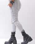 【thom/krom】 UNISEX SKINNY STRETCH DENIM PANTS WT79_BLEACH GREY(LIGHT GREY)