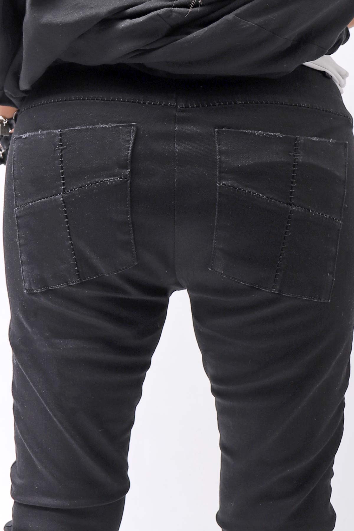 【thom/krom】 UNISEX SKINNY STRETCH DENIM PANTS WT79_BLACK