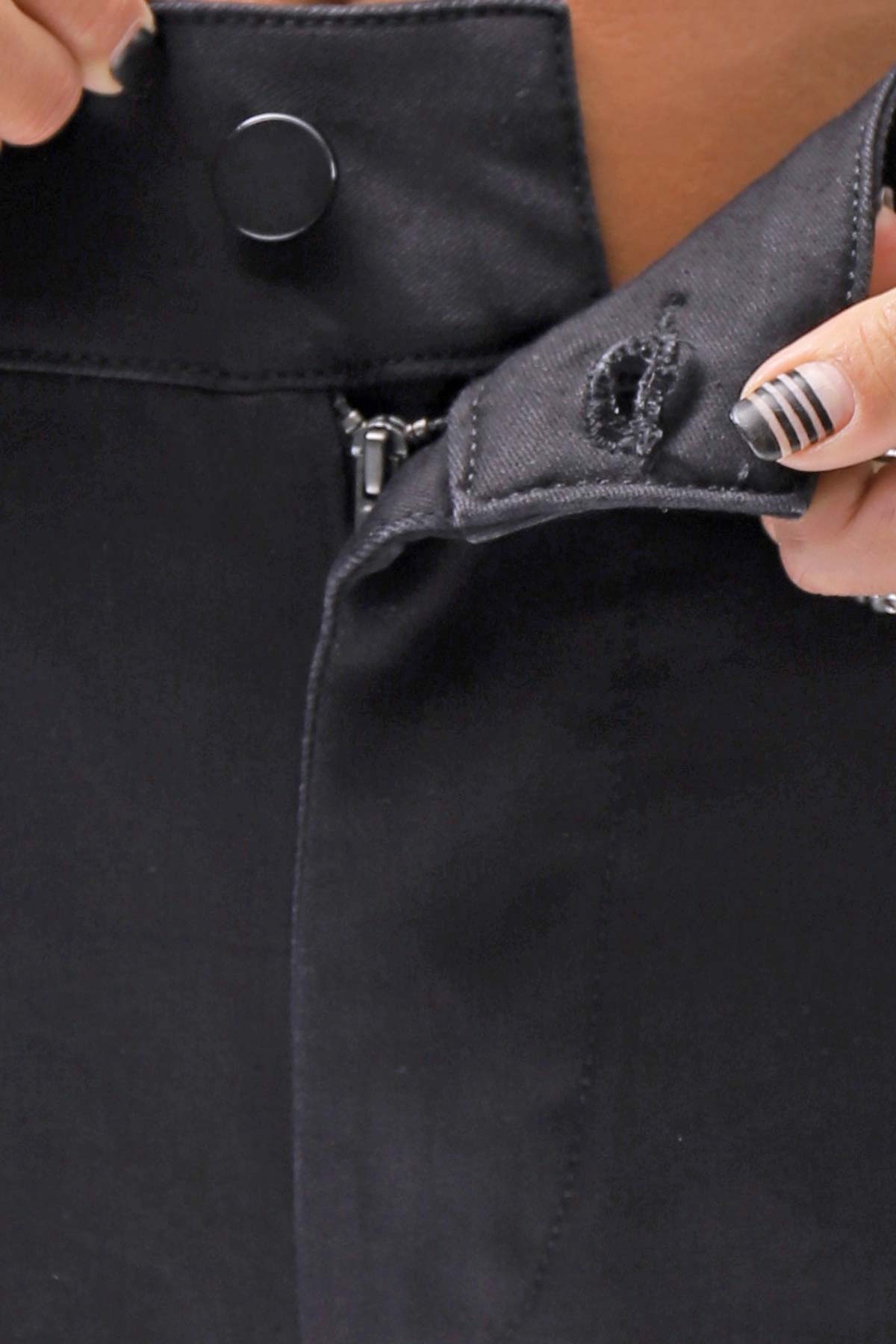 【thom/krom】 UNISEX LOW CROTCH STRETCH DENIM PANTS MT102_BLACK