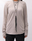 【thom/krom】 UNISEX SKIN COTTON DOUBLE LAYERED TOPS MTS922_STONE