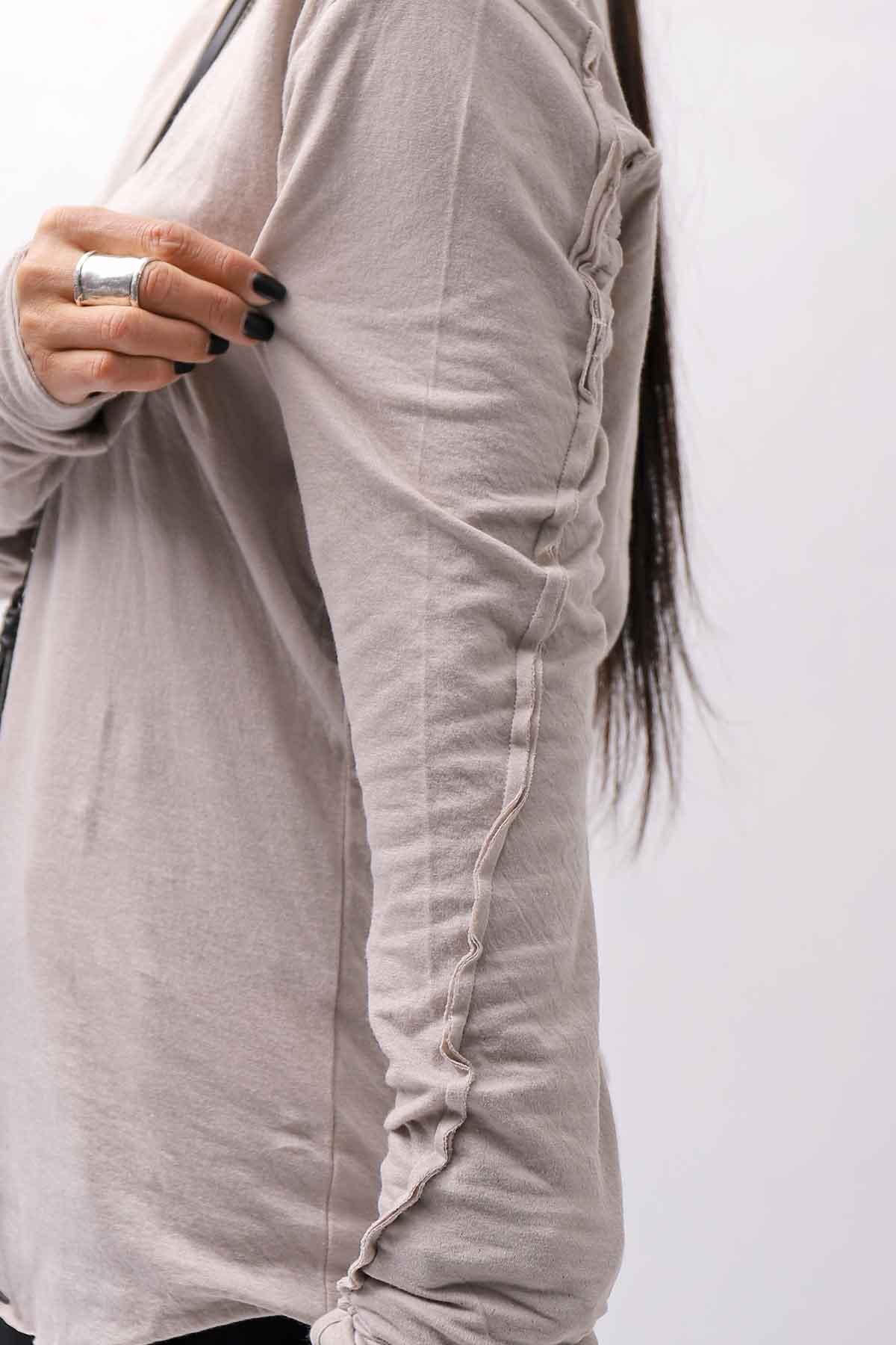 【thom/krom】 UNISEX SKIN COTTON DOUBLE LAYERED TOPS MTS922_STONE