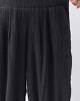 【studio b3】 UNISEX EMBOSSED MOROCCAN PANTS RBB1945_BLACK