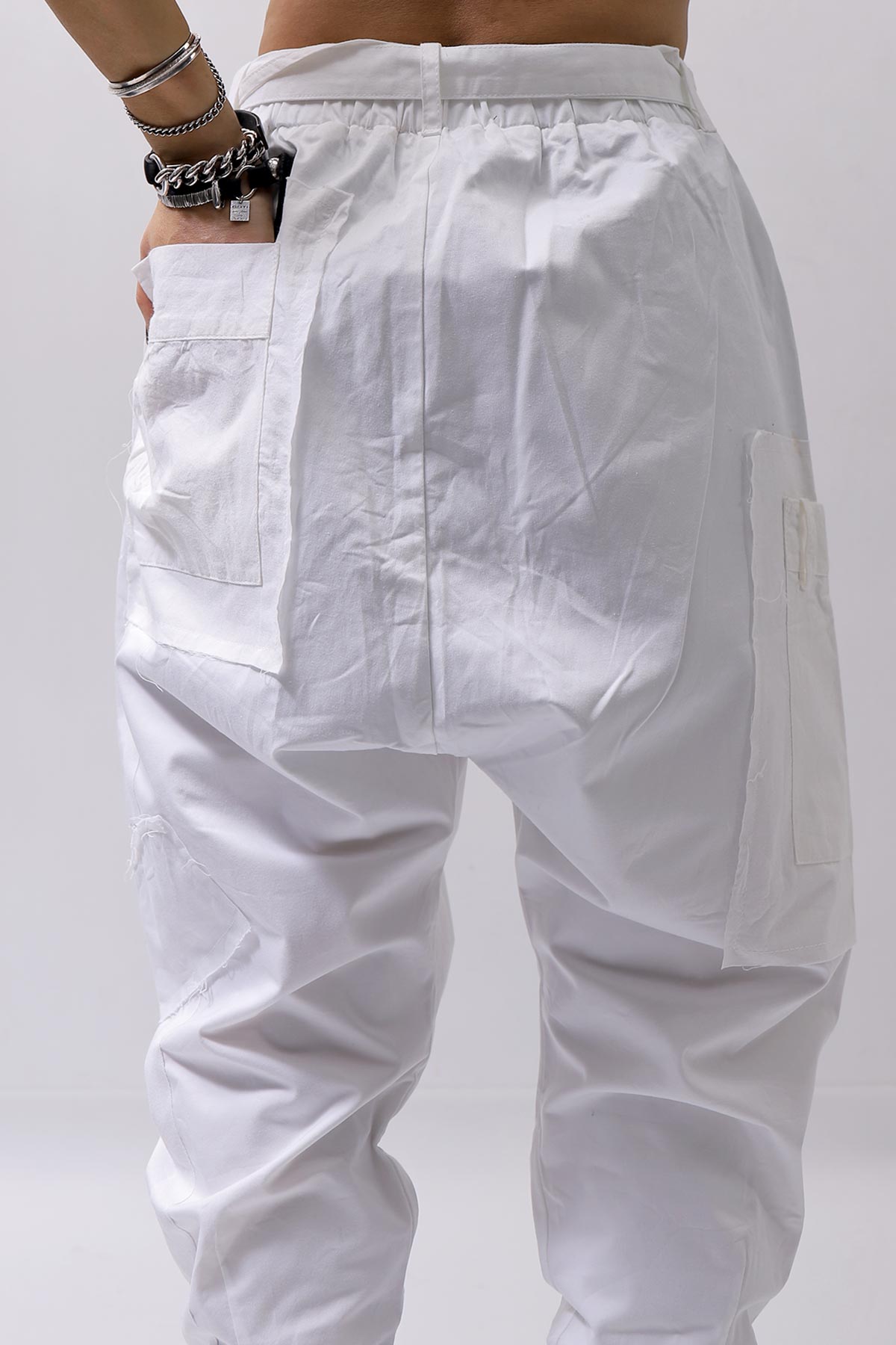 【studio b3】 UNISEX 2WAY CARGO COTTON PANTS BZB1674 _OFF WHITE