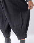 【studio b3】 UNISEX EMBOSSED MOROCCAN PANTS RBB1945_BLACK