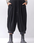 【studio b3】 UNISEX EMBOSSED MOROCCAN PANTS RBB1945_BLACK