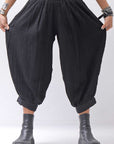 【studio b3】 UNISEX EMBOSSED MOROCCAN PANTS RBB1945_BLACK
