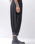 【studio b3】 UNISEX EMBOSSED MOROCCAN PANTS RBB1945_BLACK