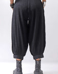 【studio b3】 UNISEX EMBOSSED MOROCCAN PANTS RBB1945_BLACK