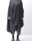 【RUNDHOLZ】 2WAY HOLE ASYMMETRY DRAPE LONG TOP DRESS 252 0937_BLACK