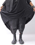 【RUNDHOLZ】 2WAY HOLE ASYMMETRY DRAPE LONG TOP DRESS 252 0937_BLACK
