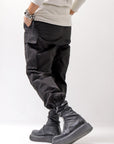 【thom/krom】 UNISEX COTTON CARGO RIB PANTS MP7_BLACK