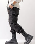 【thom/krom】 UNISEX COTTON CARGO RIB PANTS MP7_BLACK