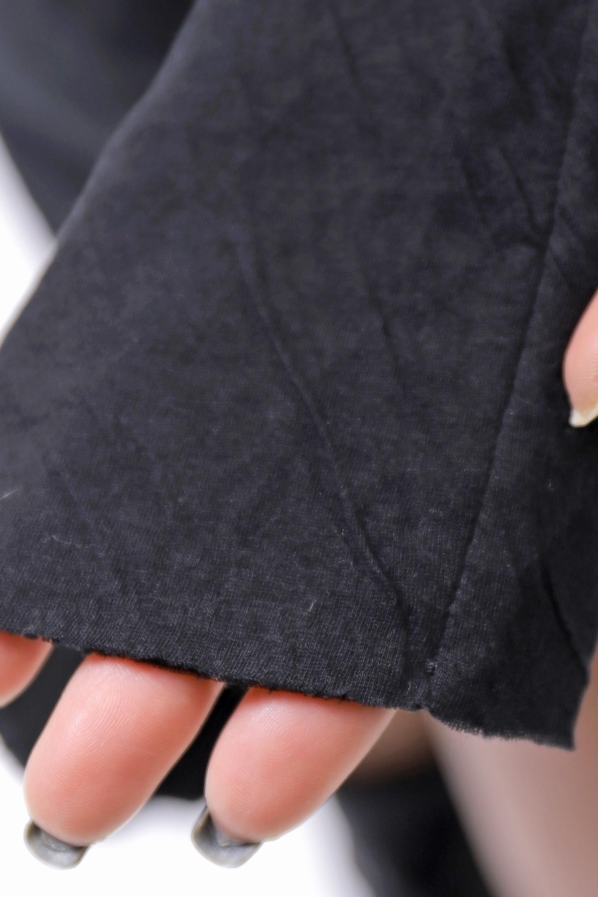 【thom/krom】 SKIN COTTON SLEEVE-LESS LONG DRESS WD58_BLACK