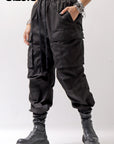 【thom/krom】 UNISEX COTTON CARGO RIB PANTS MP7_BLACK