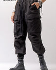 【thom/krom】 UNISEX COTTON CARGO RIB PANTS MP7_BLACK