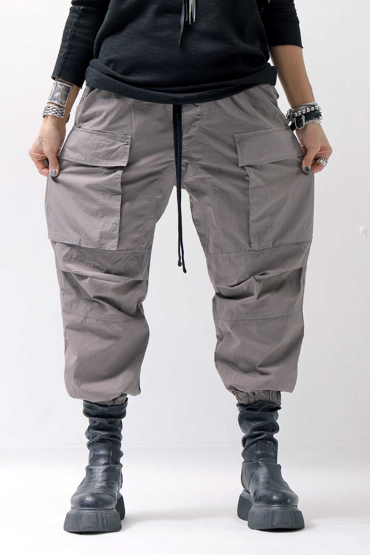 【thom/krom】 UNISEX COTTON CARGO RIB PANTS MP7_ROCK