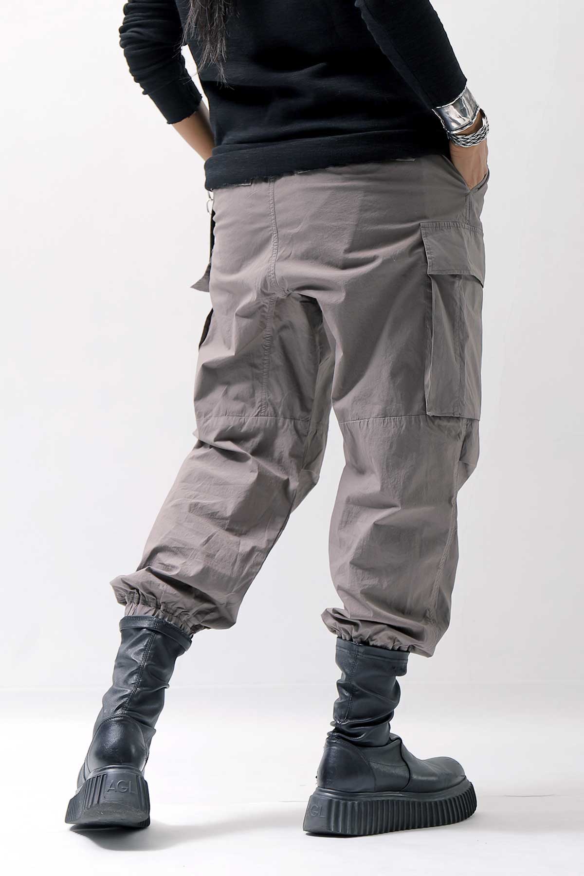 【thom/krom】 UNISEX COTTON CARGO RIB PANTS MP7_ROCK