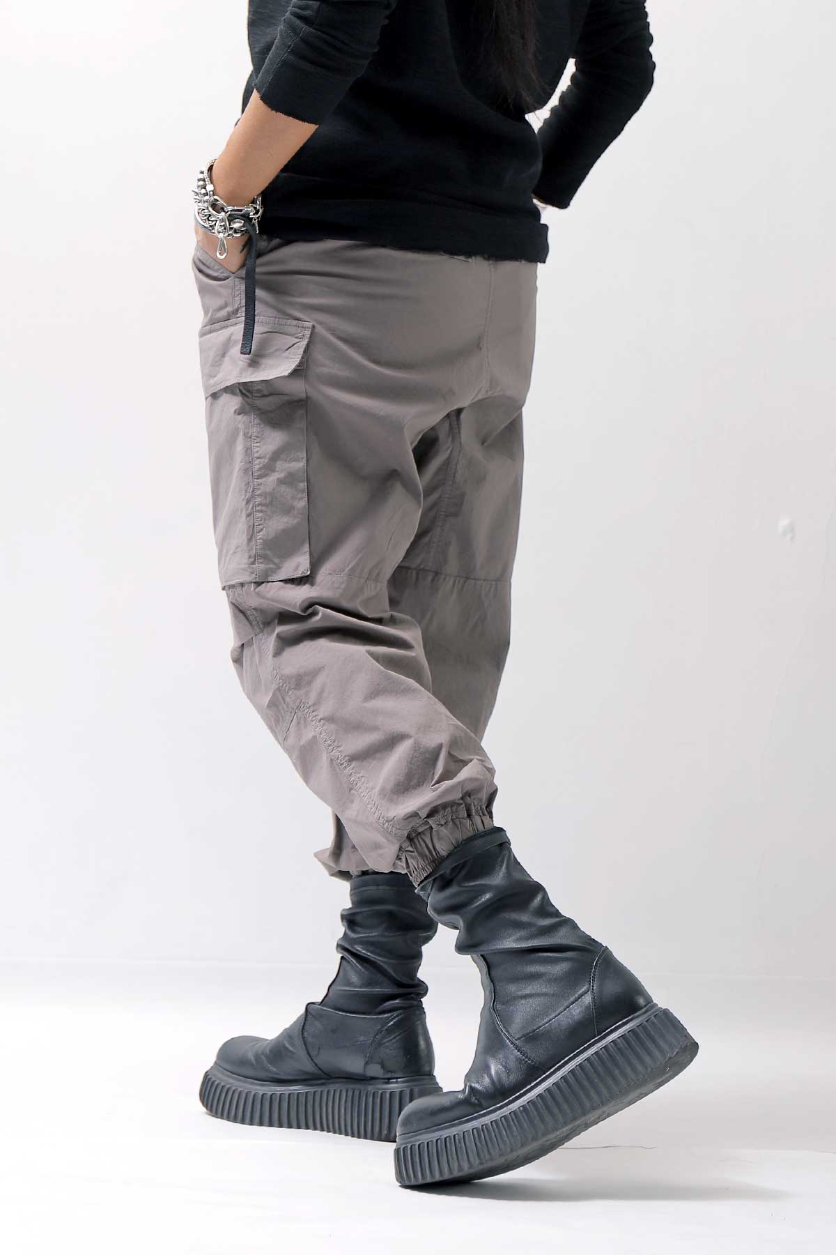 【thom/krom】 UNISEX COTTON CARGO RIB PANTS MP7_ROCK