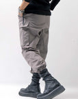 【thom/krom】 UNISEX COTTON CARGO RIB PANTS MP7_ROCK