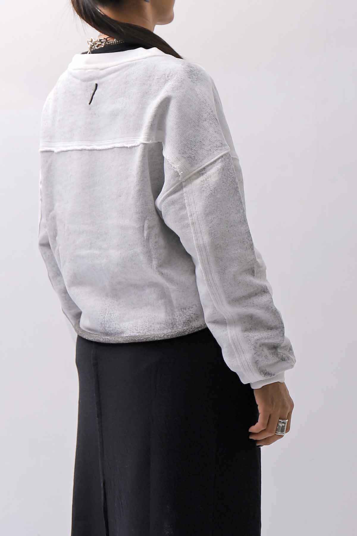 【thom/krom】 LIGHT SWEAT SHORT TOP WS496_SPRAY GREY