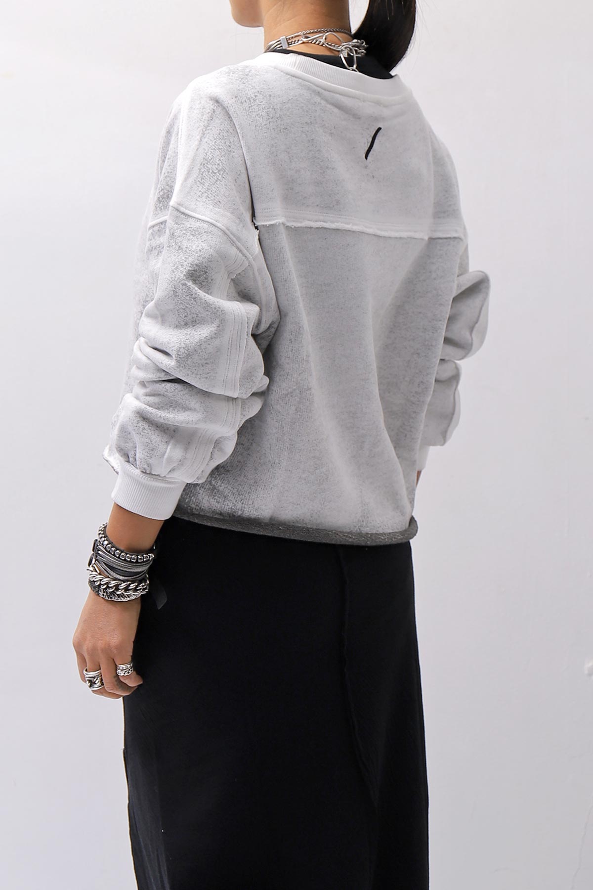 【thom/krom】 LIGHT SWEAT SHORT TOP WS496_SPRAY GREY