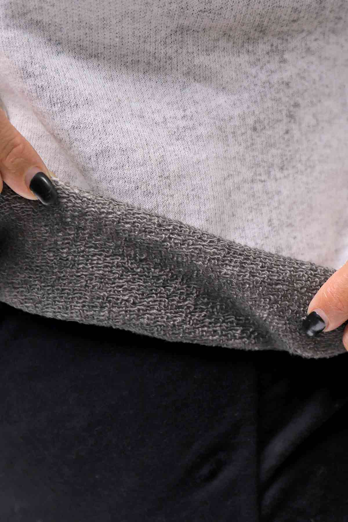 【thom/krom】 LIGHT SWEAT SHORT TOP WS496_SPRAY GREY