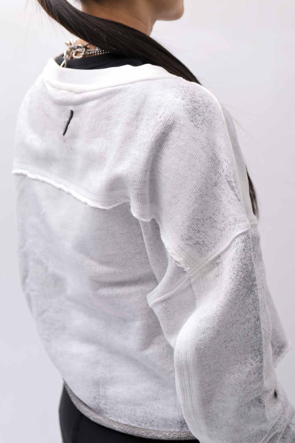 【thom/krom】 LIGHT SWEAT SHORT TOP WS496_SPRAY GREY