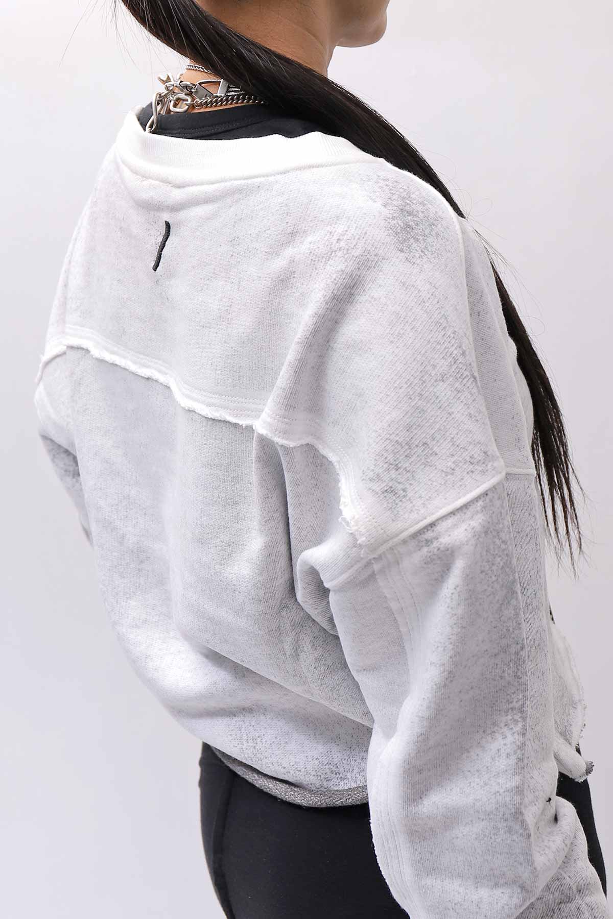 【thom/krom】 LIGHT SWEAT SHORT TOP WS496_SPRAY GREY