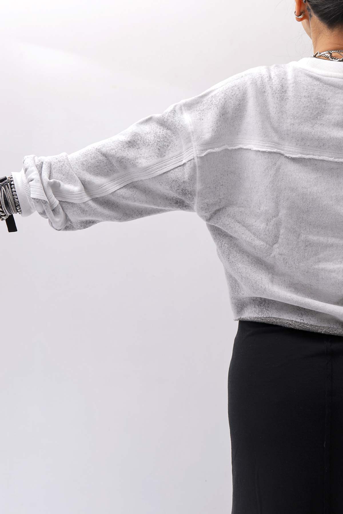 【thom/krom】 LIGHT SWEAT SHORT TOP WS496_SPRAY GREY