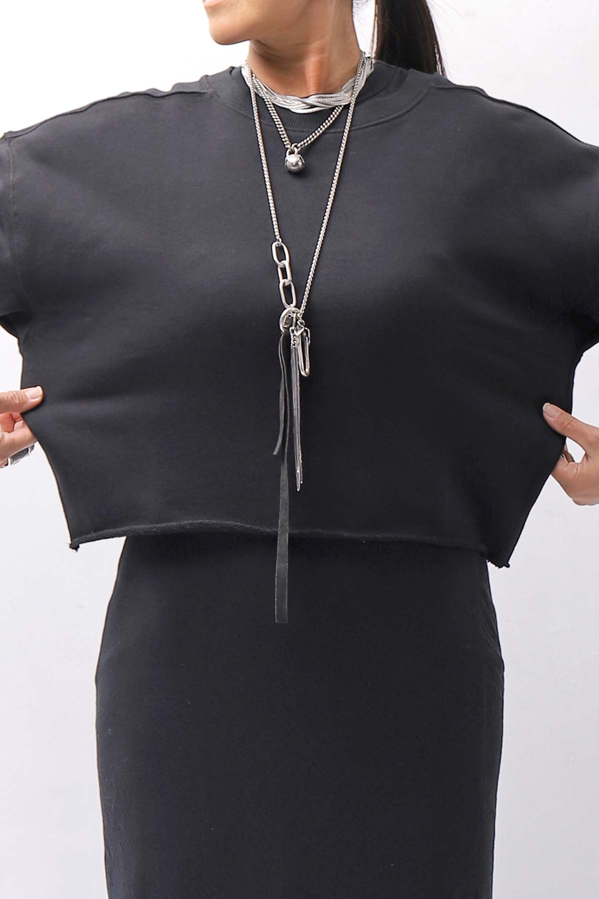 【thom/krom】 LIGHT SWEAT SHORT TOP WS496_BLACK
