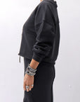 【thom/krom】 LIGHT SWEAT SHORT TOP WS496_BLACK