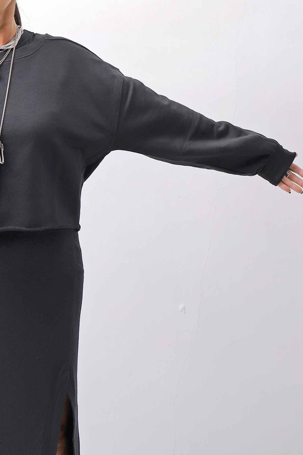 【thom/krom】 LIGHT SWEAT SHORT TOP WS496_BLACK