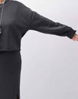 【thom/krom】 LIGHT SWEAT SHORT TOP WS496_BLACK