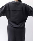 【thom/krom】 LIGHT SWEAT SHORT TOP WS496_BLACK