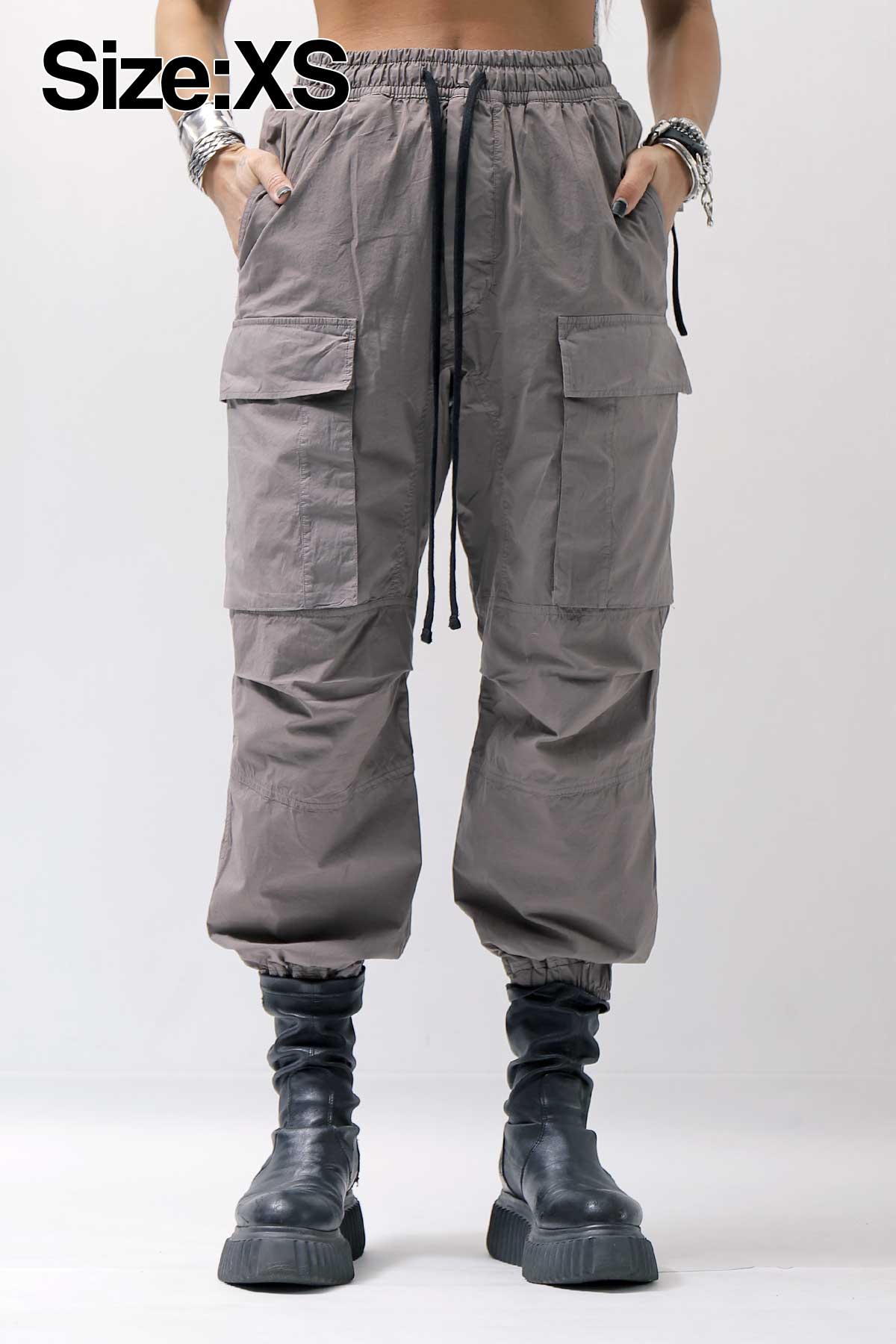 【thom/krom】 UNISEX COTTON CARGO RIB PANTS MP7_ROCK