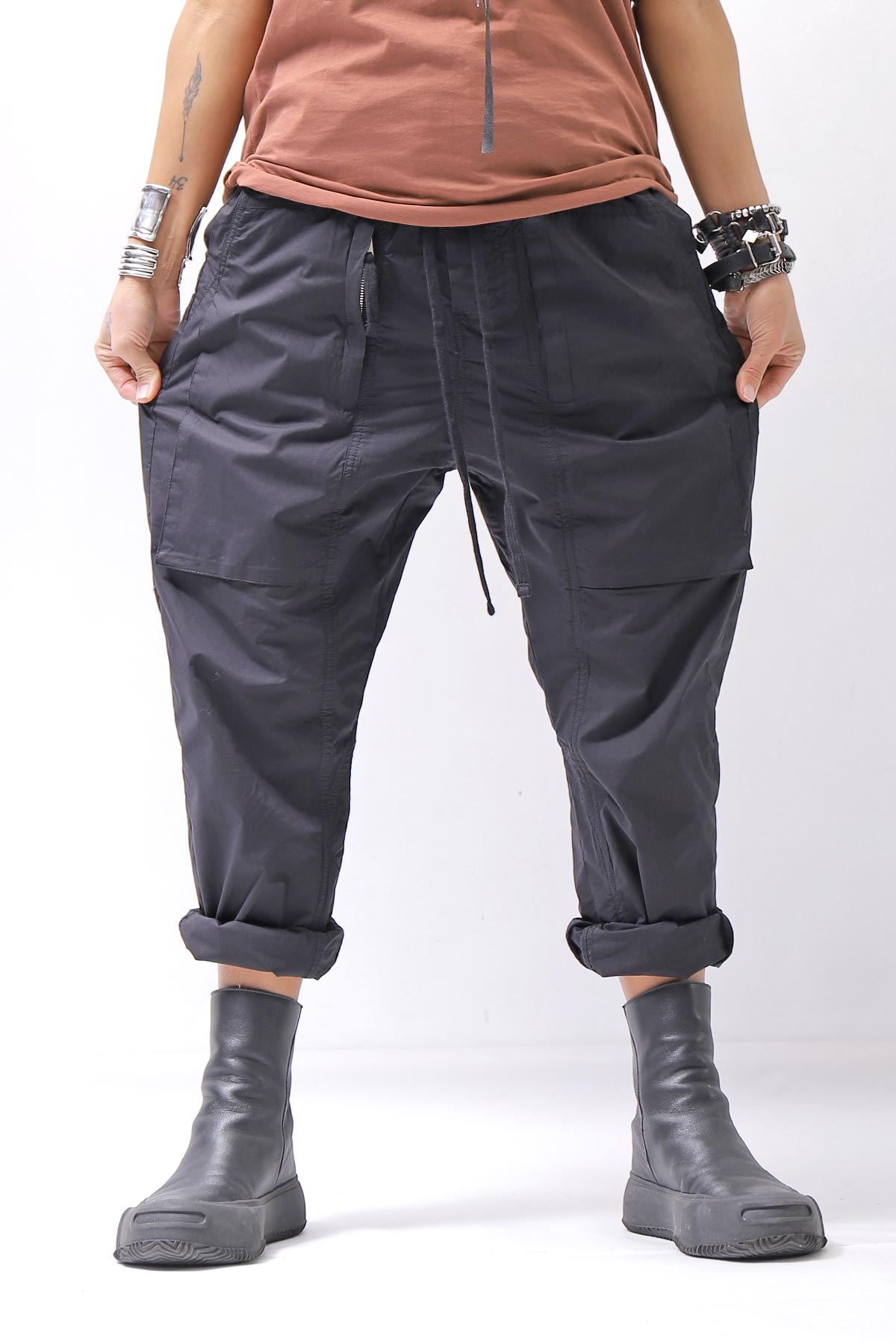 【thom/krom】 UNISEX EASY COTTON PANTS MP34_BLACK