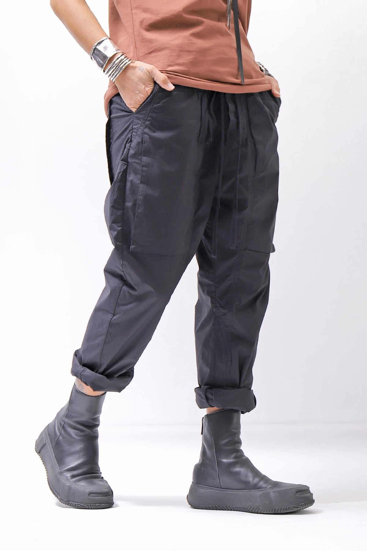 【thom/krom】 UNISEX EASY COTTON PANTS MP34_BLACK