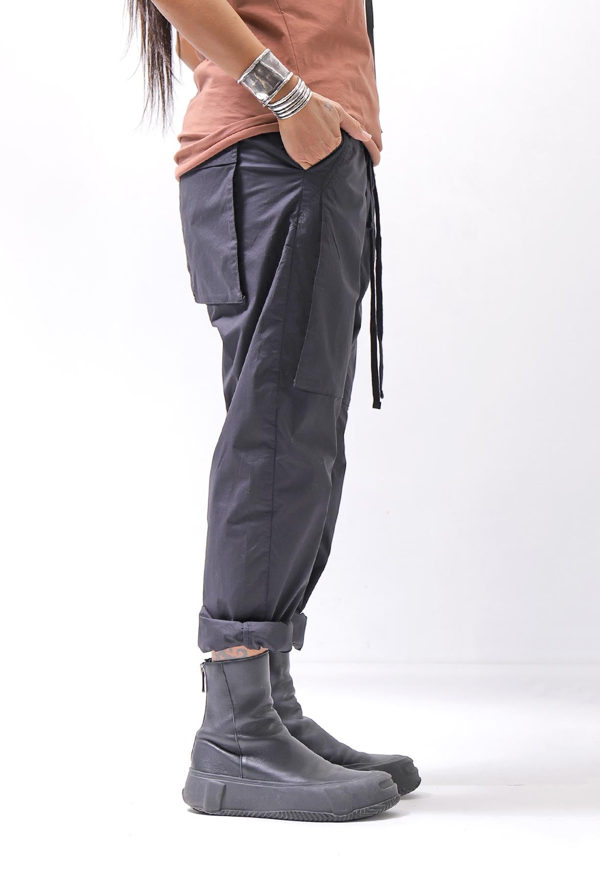 【thom/krom】 UNISEX EASY COTTON PANTS MP34_BLACK