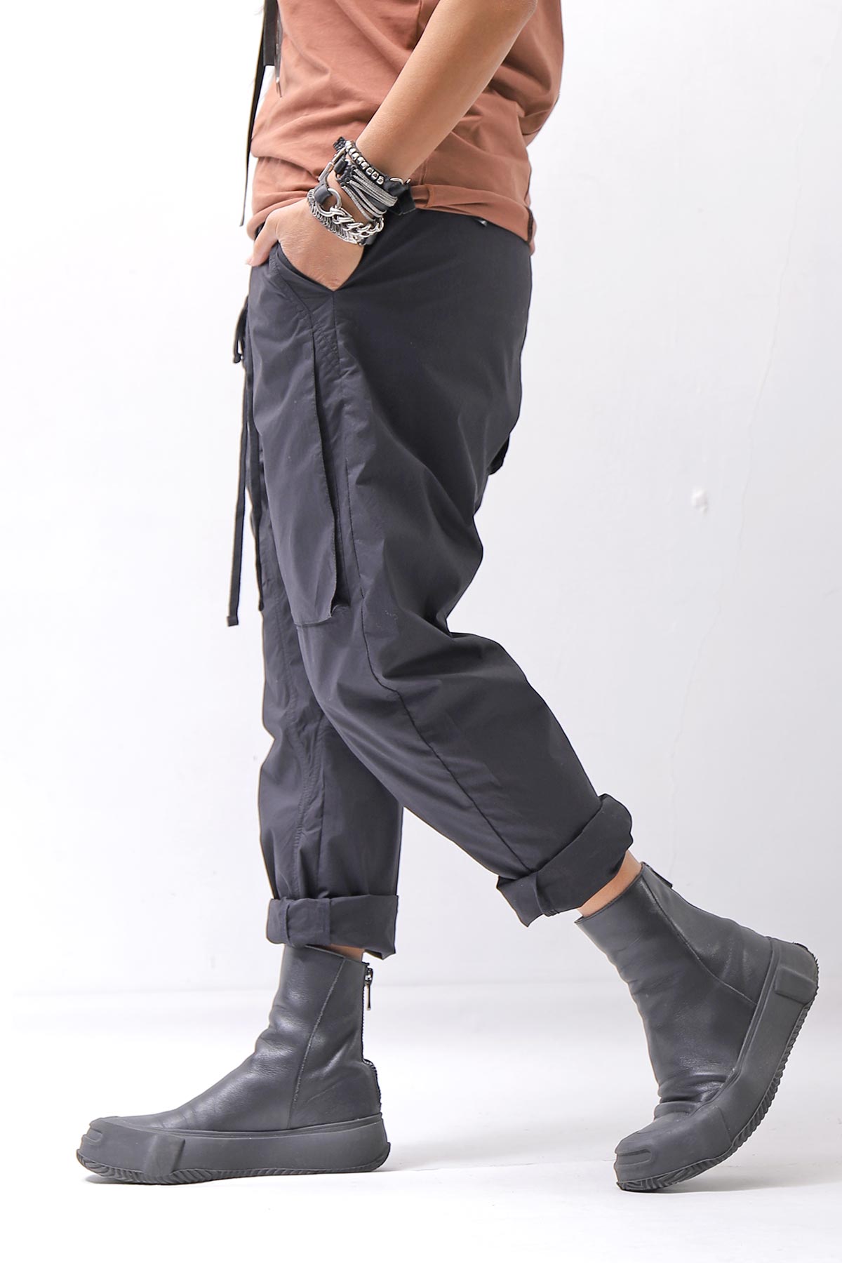 【thom/krom】 UNISEX EASY COTTON PANTS MP34_BLACK